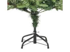 vidaXL Weihnachtsbaum mit LEDs   Kiefernzapfen Grün 120 cm PVC   PE Modell 3