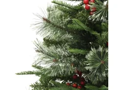 vidaXL Weihnachtsbaum mit LEDs   Kiefernzapfen Grün 120 cm PVC   PE Modell 3