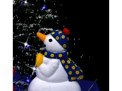 vidaXL Weihnachtsbaum mit Schnee und Schirm-Fuß Blau 170 cm PVC