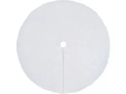 vidaXL Weihnachtsbaumdecke Weiß 90 cm Kunstpelz