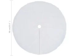 vidaXL Weihnachtsbaumdecke Weiß 90 cm Kunstpelz