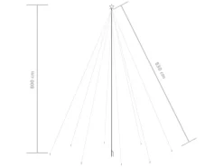 vidaXL Weihnachtsbaum-Lichterkette Indoor Outdoor 1300 LEDs Bunt 8 m