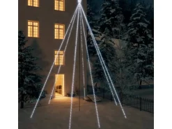 vidaXL Weihnachtsbaum-Lichterkette Indoor Outdoor 1300 LED Kaltweiß 8m