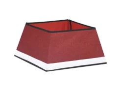 vidaXL Weihnachtsbaumrock Rot und Weiß 48x48x25 cm