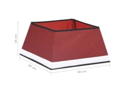 vidaXL Weihnachtsbaumrock Rot und Weiß 48x48x25 cm