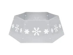 vidaXL Weihnachtsbaumrock Silbern und Weiß Ø68x25 cm