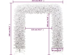 vidaXL Weihnachtsgirlande Weiß 240 cm