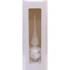 Vitbis Glas-Weihnachtsbaumspitze 6 cm Dekor Weiß-Matt