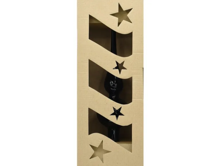 Vitbis Weihnachtsbaumspitze 6 cm Schwarz Glänzend