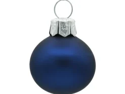 Vitbis Weihnachtskugeln Glas 4 Größen Dunkelblau Mix Cognac Glänzend 60 Stück