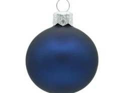 Vitbis Weihnachtskugel-Set Glas Ø 3 cm Dunkelblau Mix Cognac Glänzend 20 Stück