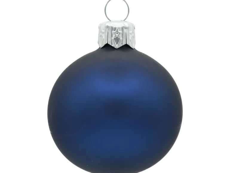 Vitbis Weihnachtskugel-Set Glas Ø 3 cm Dunkelblau Mix Cognac Glänzend 20 Stück