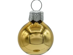 Vitbis Weihnachtskugel-Set Glas Ø 6 cm Dunkelblau Mix Cognac Glänzend 28 Stück