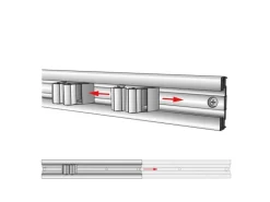 Wagner Gerätehalter 5-teilig Clips & Schiene Ausziehbar 60-110 mm x 55 cm