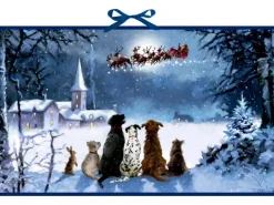 Wandkalender - Wunderbare Hunde-Weihnacht