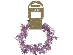 Weihnachstgirlande Stern Rosa 2 m