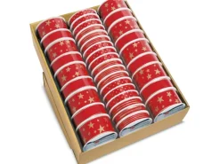 Weihnachtliches Geschenkband Rot sortiert