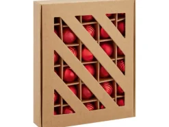 Weihnachtsbaumkugeln Ø 2 cm Kunststoff Rot 30-teilig