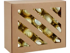 Weihnachtsbaumkugeln Ø 6 cm Kunststoff Gold 40-teilig