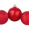 Weihnachtsbaumkugeln Ø 6 cm Kunststoff Rot 40-teilig