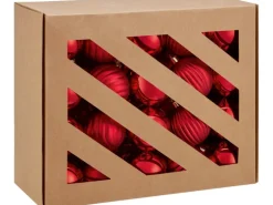 Weihnachtsbaumkugeln Ø 6 cm Kunststoff Rot 40-teilig