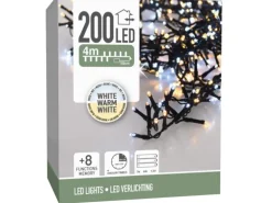 Weihnachtsbeleuchtung Lichterketten Microcluster 200 LED 4 m