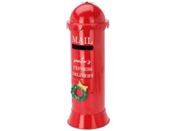Weihnachts-Briefkasten aus Eisen 19 cm x 53 cm Rot