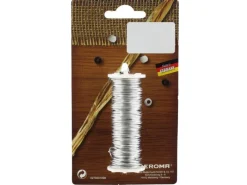 Weihnachts-Deko Aluminiumdraht auf Spule 1 mm 35 g Silber
