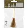 Weihnachts-Deko Besen aus Holz Ø 2 cm x 9,5 cm Natur