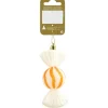 Weihnachts-Deko Bonbon zum Hängen aus Kunststoff 10 cm Weiß-Orange