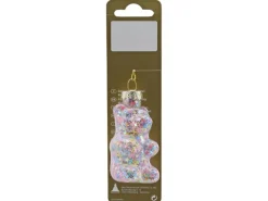 Weihnachts-Deko Bärchen zum Hängen aus Glas 4 cm x 8 cm Bunt
