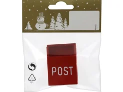 Weihnachts-Deko Briefkasten aus Holz 3,5 cm x 1,7 cm x 5 cm Rot