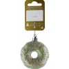 Weihnachts-Deko Donut zum Hängen aus Kunststoff Ø 6 cm x 3 cm Mint