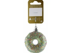 Weihnachts-Deko Donut zum Hängen aus Kunststoff Ø 6 cm x 3 cm Mint