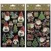 Weihnachts-Deko 3D-Sticker Bunt 2-fach Sortiert