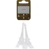 Weihnachts-Deko Eifelturm aus Kunststoff 3 cm x 8 cm Transparent 2 Stück