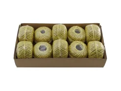 Weihnachtsdeko Fadenknäuel-Set Gold 10 Stück