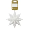 Weihnachtsdeko Glitzerstern zum Hängen 10 cm Weiß