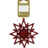 Weihnachtsdeko Glitzerstern zum Hängen 10 cm Rot