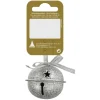 Weihnachts-Deko Glocke aus Metall 4 cm Silber