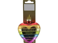 Weihnachts-Deko Herz aus Glas zum Hängen 7,8 cm x 8,5 cm Bunt