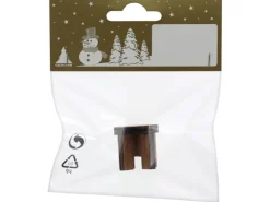 Weihnachts-Deko Hocker aus Holz Ø 2,5 cm x 2,4 cm Braun