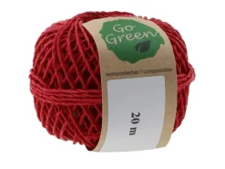 Weihnachts-Deko Kordel Gedreht Knäuel 20 m Rot