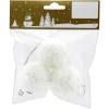 Weihnachts-Deko Kugeln aus Styropor 4 cm Weiß 3 Stück