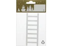 Weihnachts-Deko Leiter aus Holz 10,5 cm x 4 cm x 0,3 cm Weiß