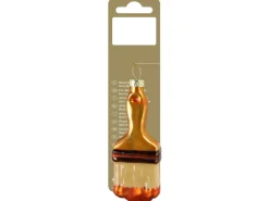 Weihnachts-Deko Pinsel aus Glas zum Hängen 9,5 cm x 4 cm x 2 cm Orange