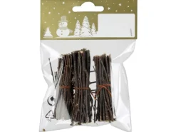 Weihnachts-Deko Reisigbündel mit Draht 6 cm Braun 3 Stück
