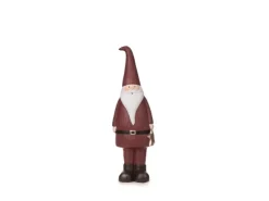 Weihnachts-Deko Santa Figur Terracotta 25 cm Dunkelrot
