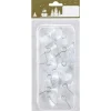 Weihnachts-Deko Saugnäpfe mit Metallhaken Ø 4,2 cm Transparent 16 Stück