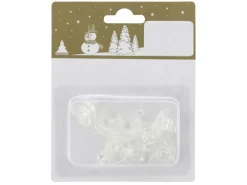 Weihnachts-Deko Saugnäpfemit Haken aus Kunststoff Ø 2,5 cm Transparent 8 Stück